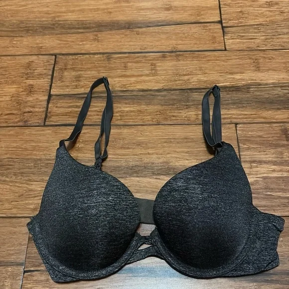 Victoria’s Secret Perfect Shape Push Up Bra 32A Grayish Black - Picture 1 of 6
